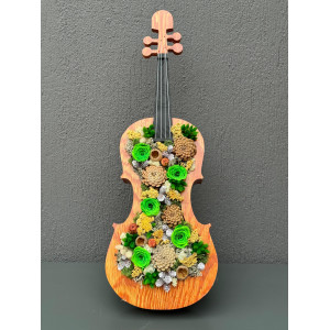 DEKORATİF KEMANDA YEŞİL SOLMAYAN GÜL